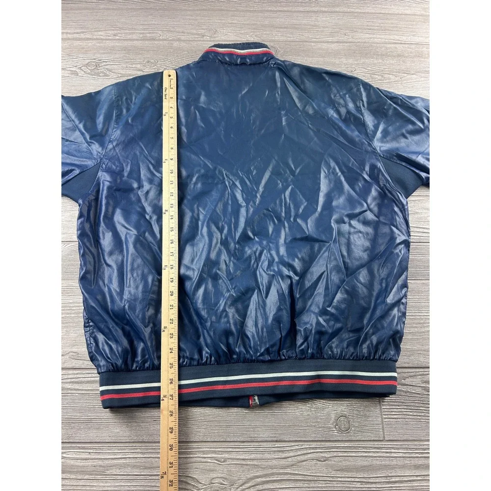 Vintage La Mode Active Sportswear Navy Nylon Windbreaker Jacket Mens XL Blue_5